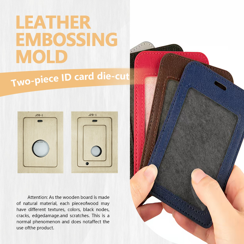 Leatherwork Craft - Handgemaakte DIY-werkbadge tweedelige set mesvorm -