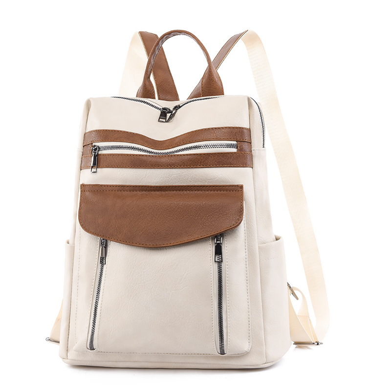 Leather Work Womens Backpack - Nieuwe collectie lederen laptop PU-rugzak voor