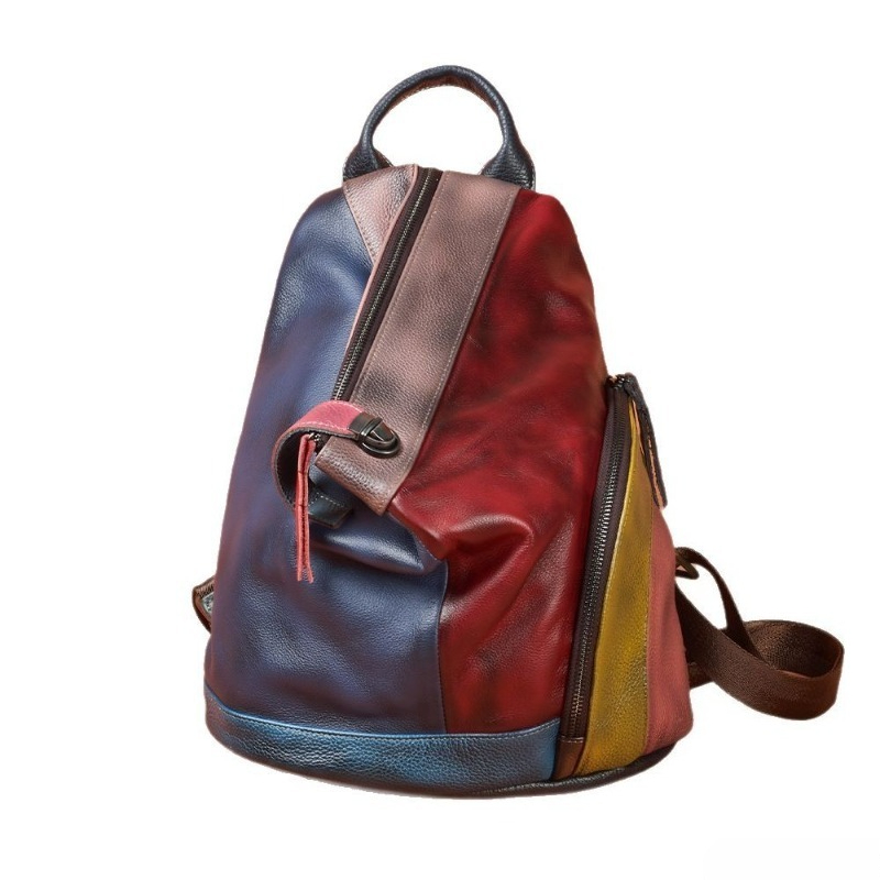 Leather Work Womens Backpack - Vintage elegante werkrugzak voor dames, handgemaakt