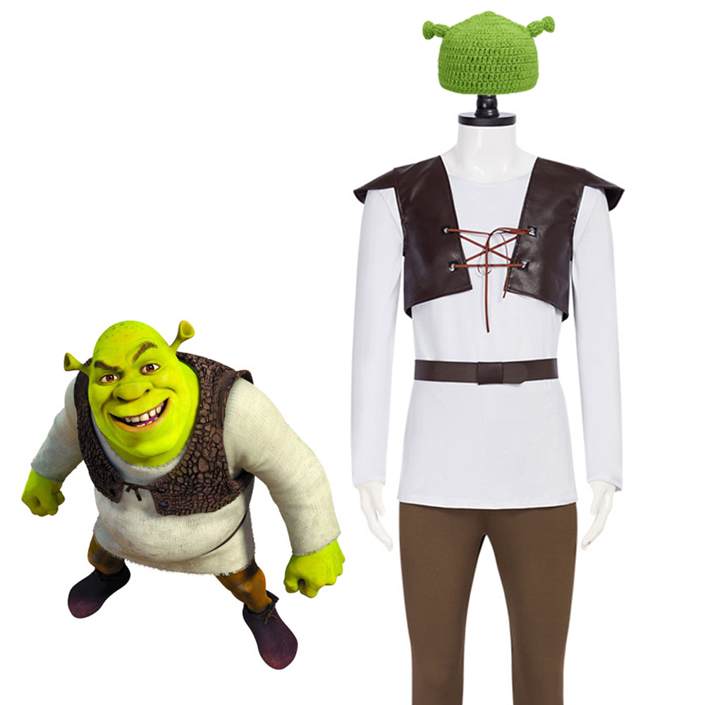 Leather Work Hat - Shrek Cosplay Kostuums Groene Hoed Shrek