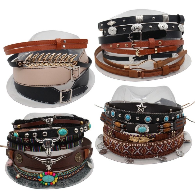 Leather Work Hat - Retro etnische stijl riem, hoofdband, hoedband,