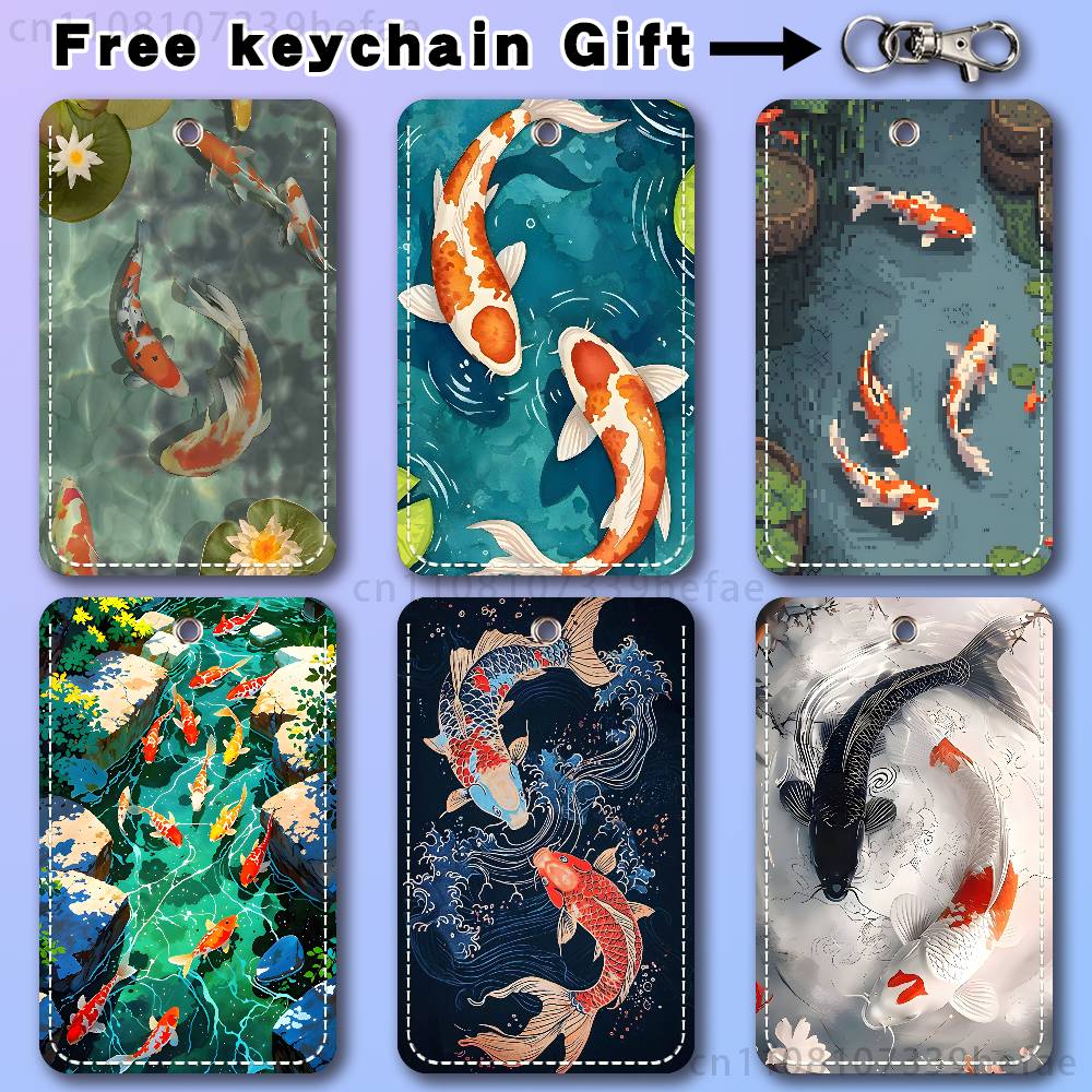 Leatherwork Art - Koi Karper Schilderkunst Houder Voor Bank