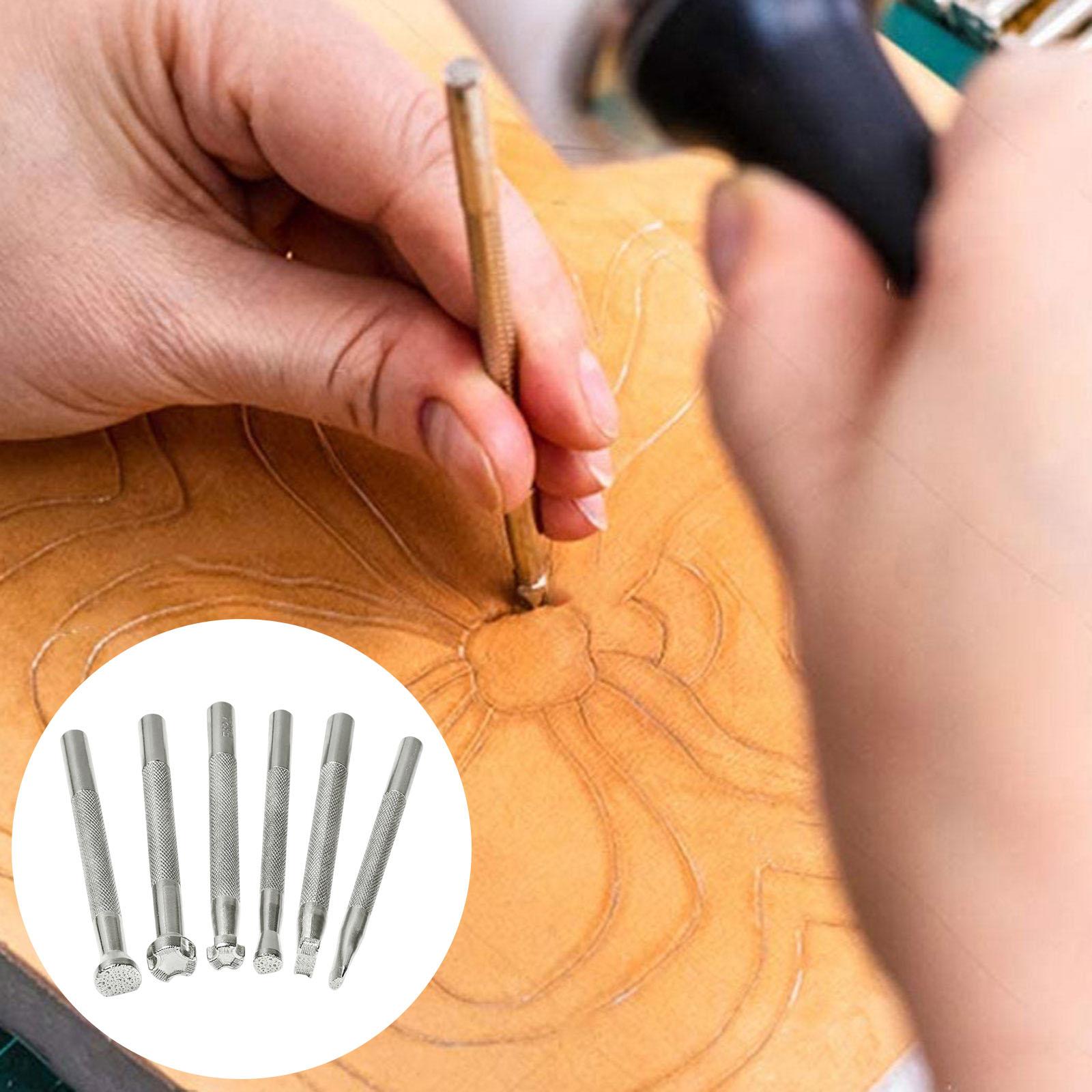 Leatherwork Art - 6 stuks lederen stempelgereedschap lederen stempels