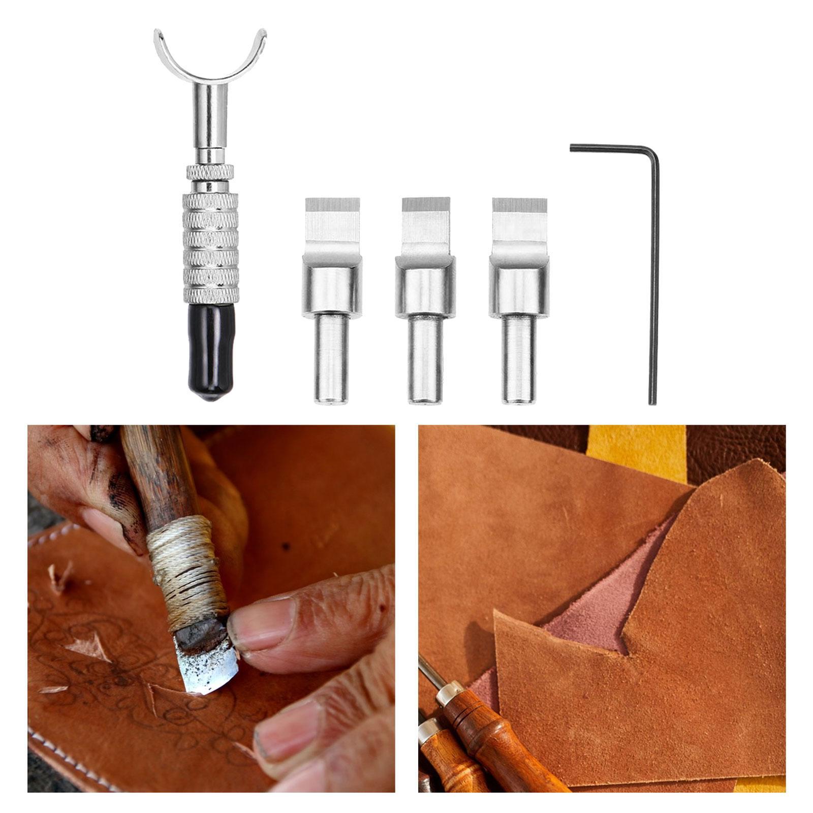 Leatherwork Art - DIY Lederbewerking Rotatiegereedschapset met roestvrijstalen mes