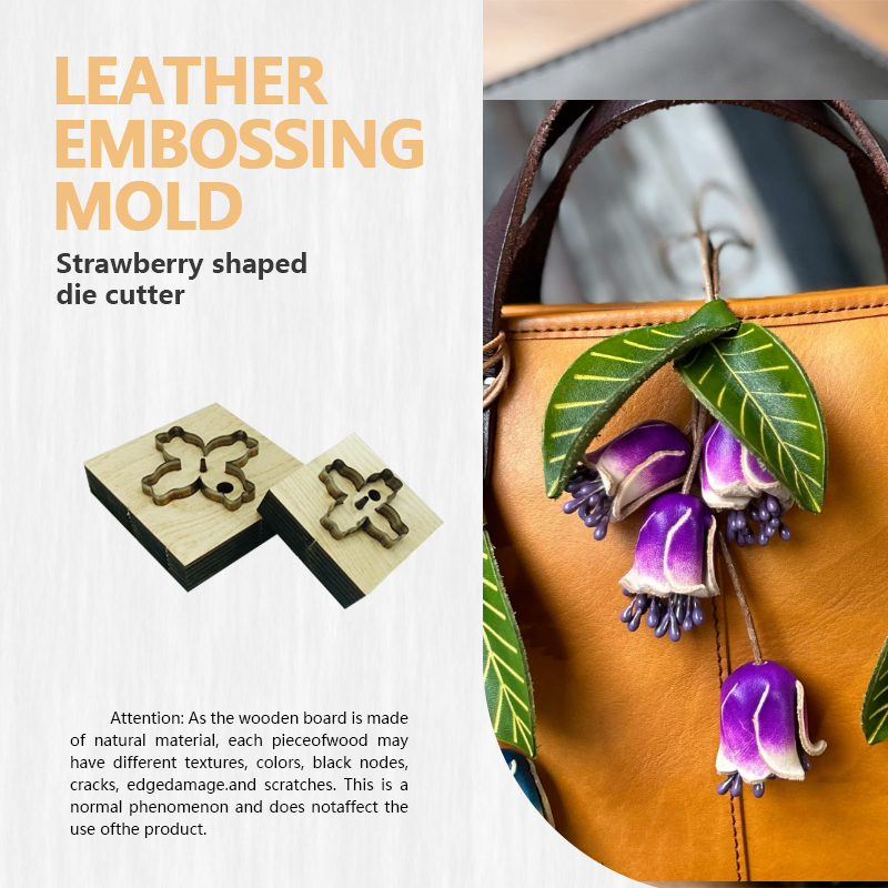 Leatherwork Flowers - Grote en kleine belvormige lederen mesvormen,