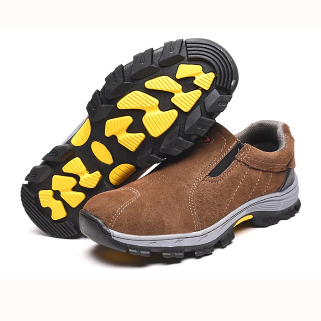 Leather Work Factory - Waterdichte leren werkschoenen met stalen neus,