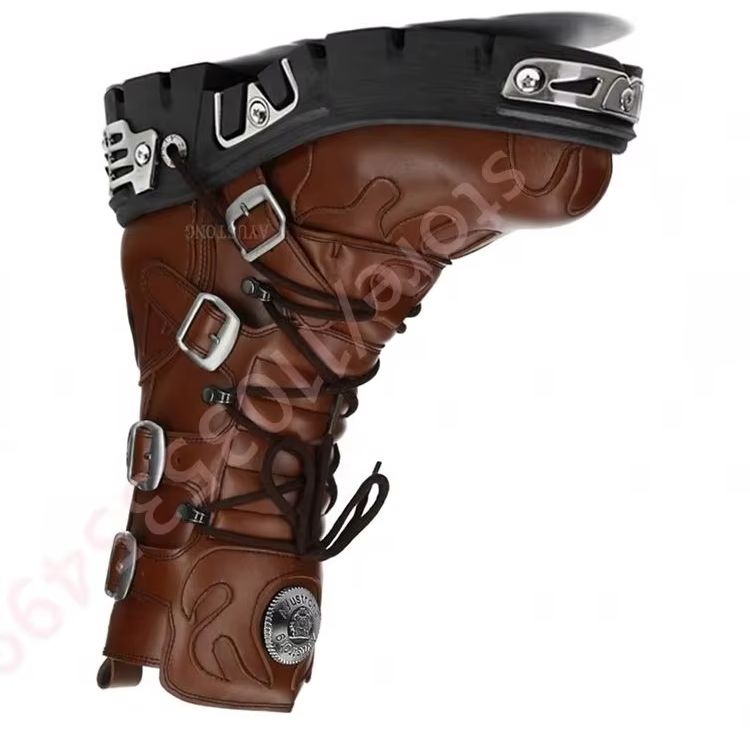 Belt Buckle Blank - Punk metalen klinknagel riemgesp motorlaarzen dikke