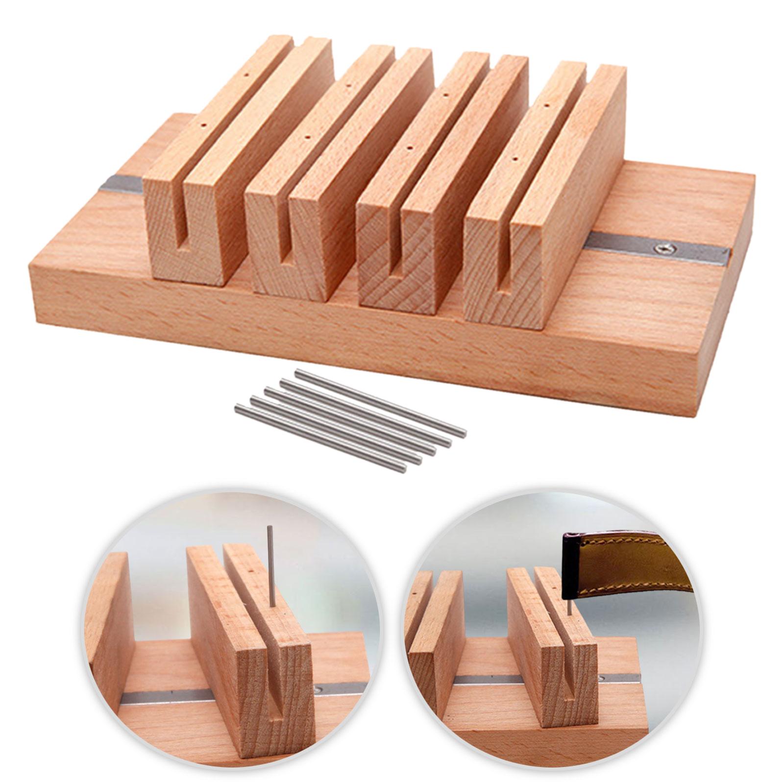 Leatherwork Hobby - Compact houten zijdelings olie-droogrek voor professionele