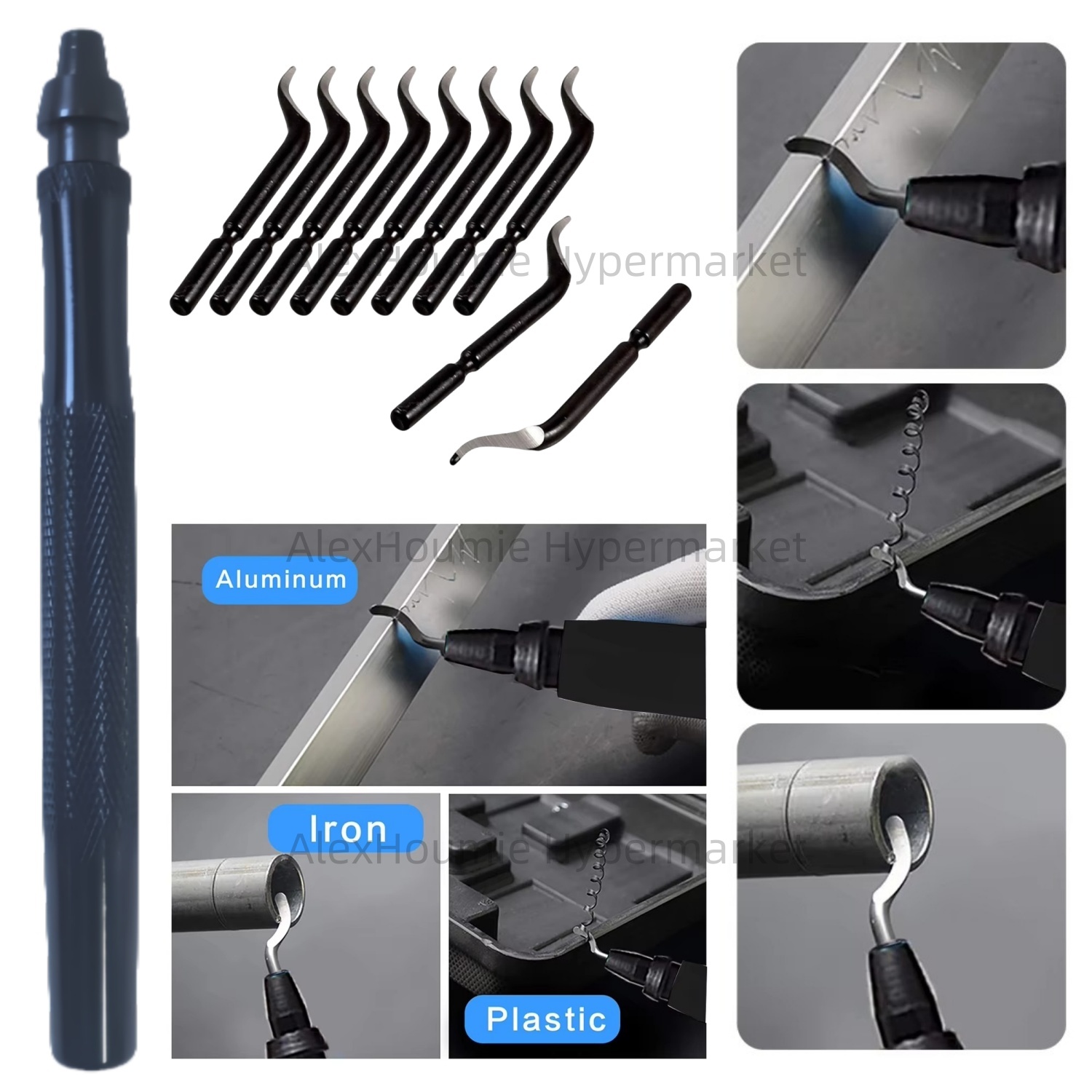Swivel Knife Tool - RB1288 Ontbraamgereedschapssets met BS1010-messen Randbraam Verwijder