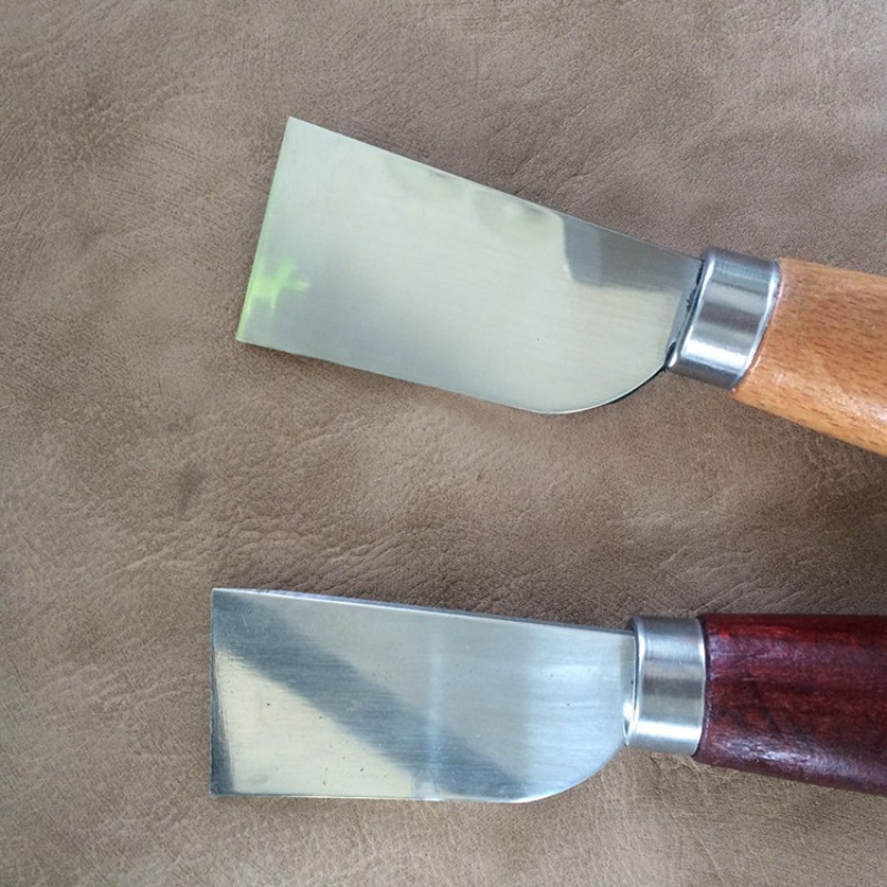 Leren snijmes met houten handv - Leatherwork Knife recensie en prijs
