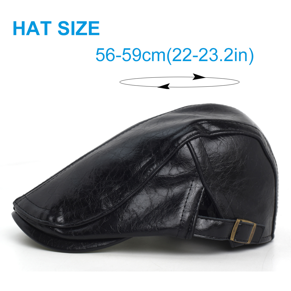 PU Krantenjongenspet Mannen Vr - Leather Work Hat recensie en prijs
