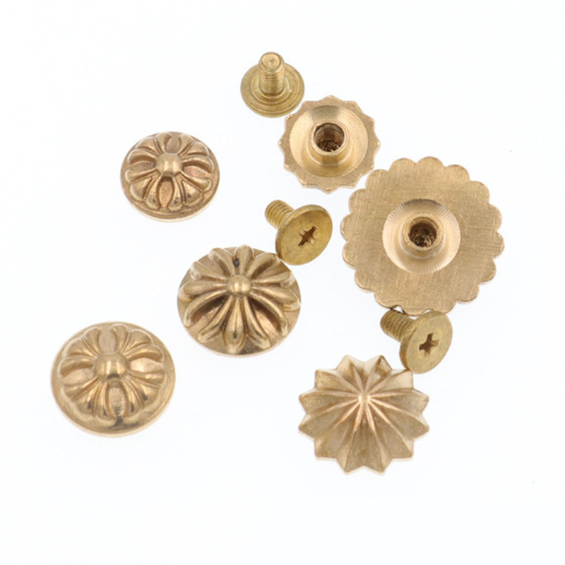 5 stuks messing riemklinknagel - Leatherwork Flowers recensie en prijs