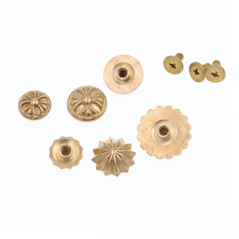 5 stuks messing riemklinknagel - Leatherwork Flowers recensie en prijs