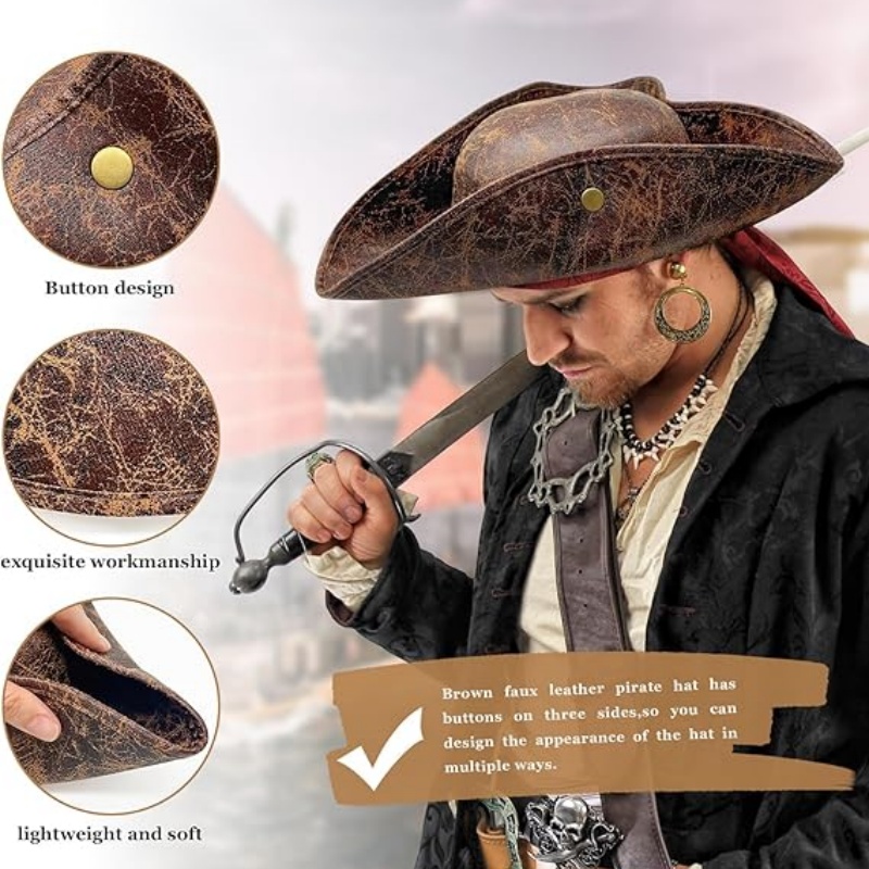 Kunstleer Piratenhoed Vintage  - Leather Work Hat recensie en prijs