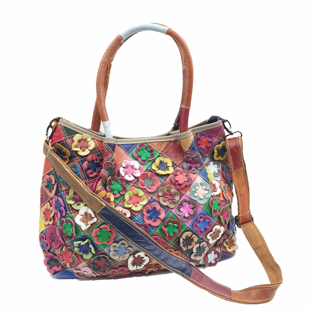 Oversized dameshandtas van ech - Leatherwork Flowers recensie en prijs