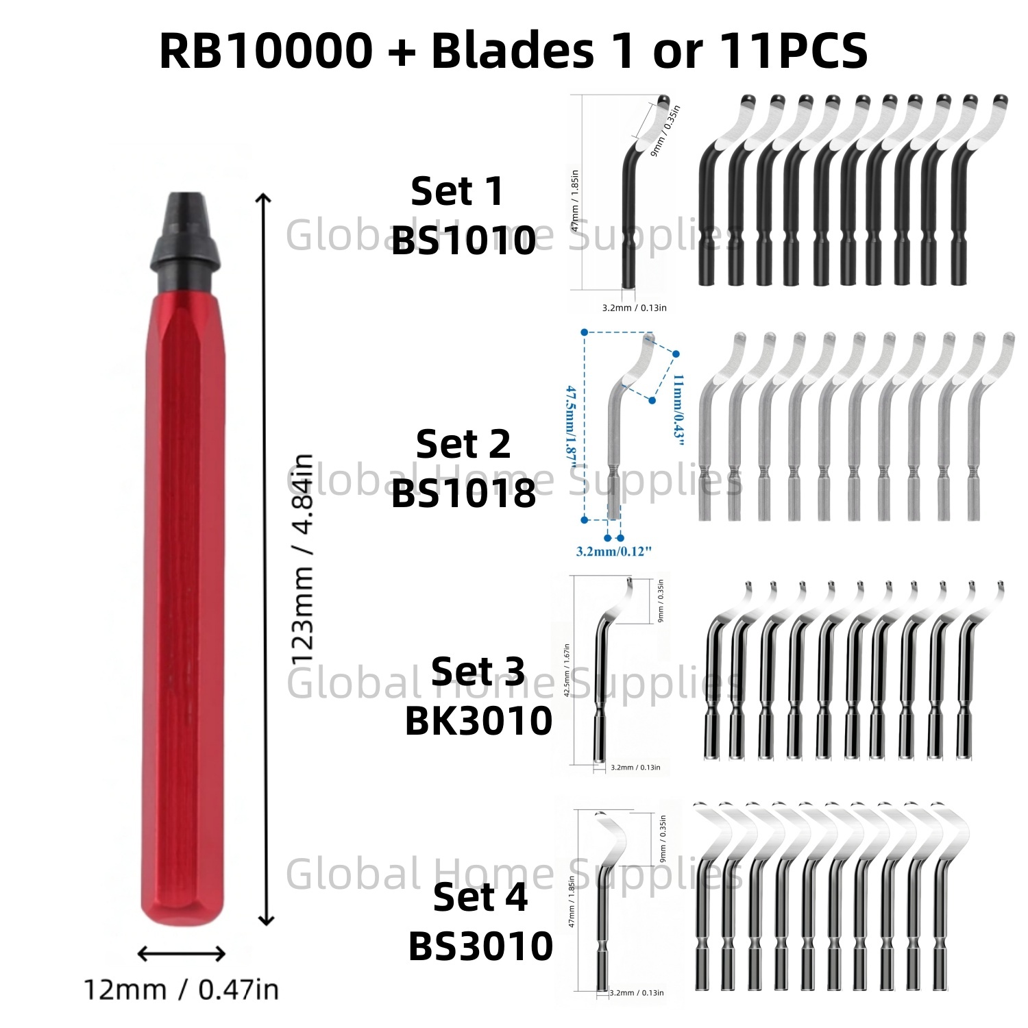 Ontbraamgereedschapset RB1000  - Swivel Knife Tool recensie en prijs