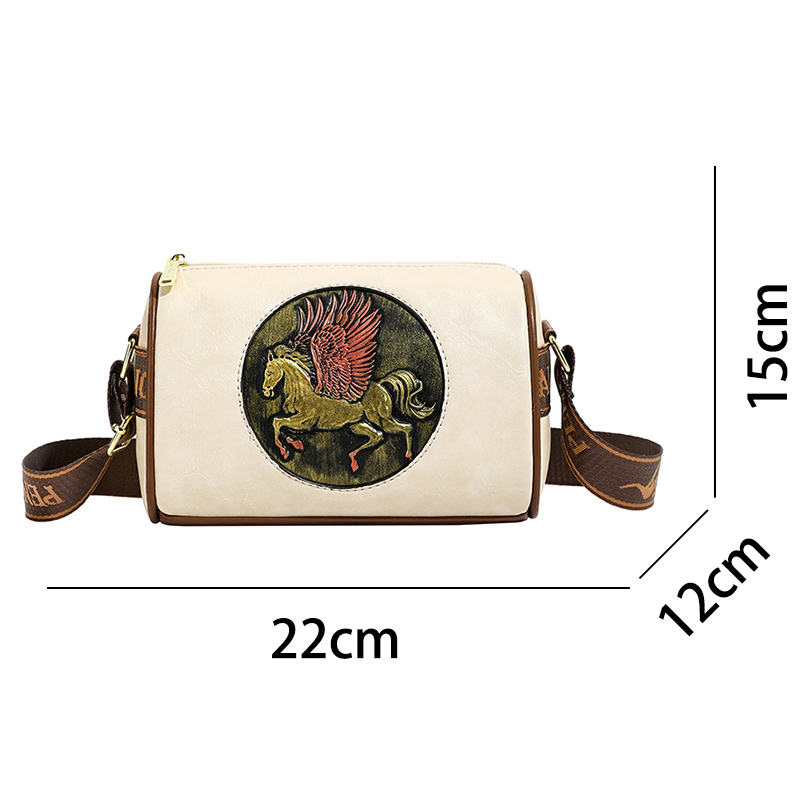 Retro lederen schoudertas met  - Leatherwork Flowers recensie en prijs