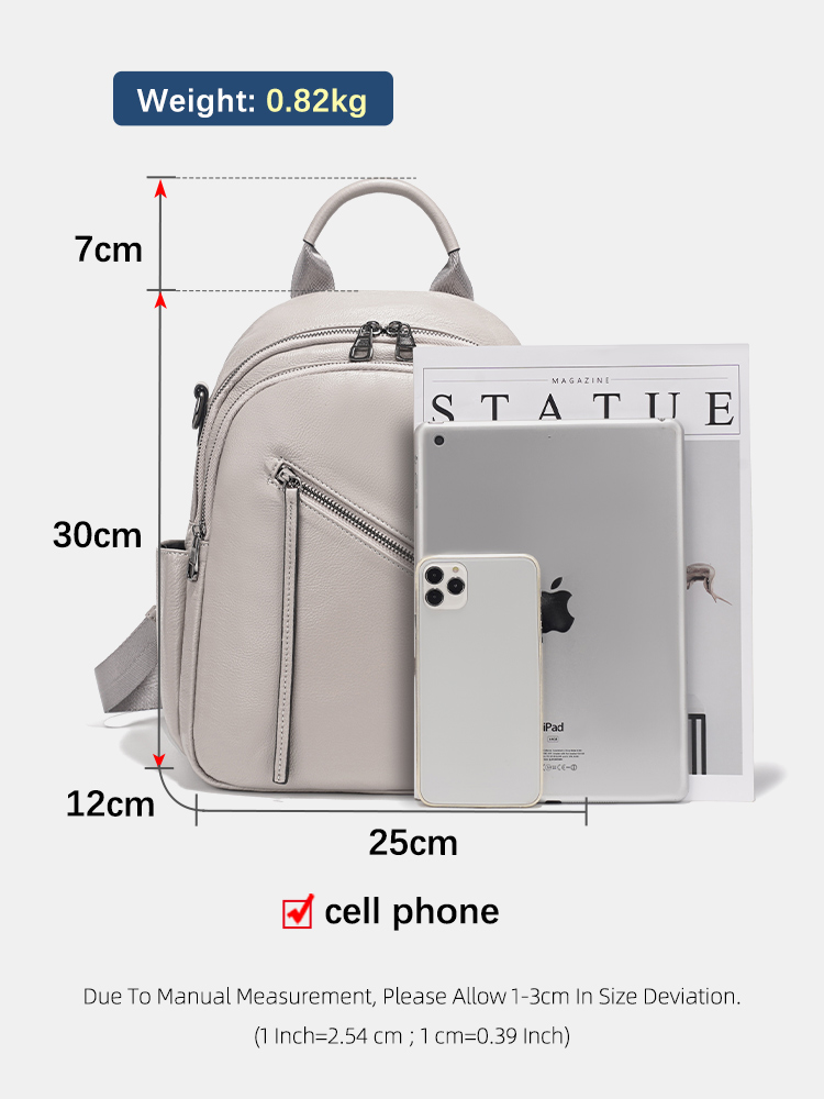 Zency damesrugzak van echt lee - Leather Work Womens Backpack recensie en prijs