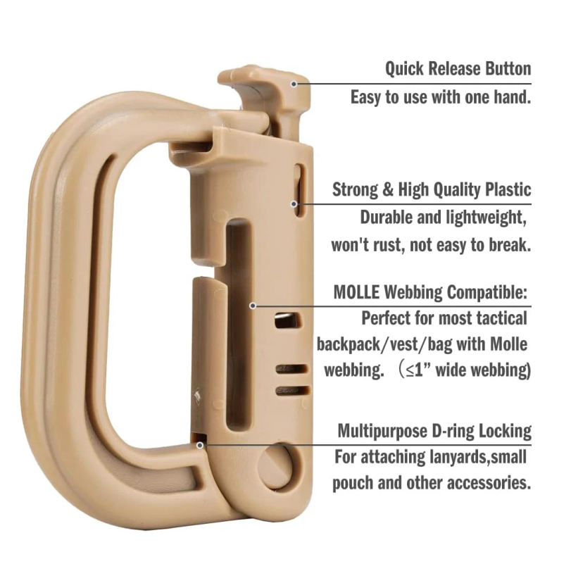5 Stuks Plastic D-Ring Tactisc - Belt Buckle Blank recensie en prijs