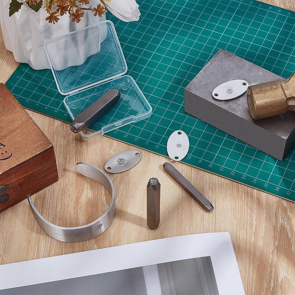 3 stuks metalen punch-stempel  - Leatherwork Art recensie en prijs