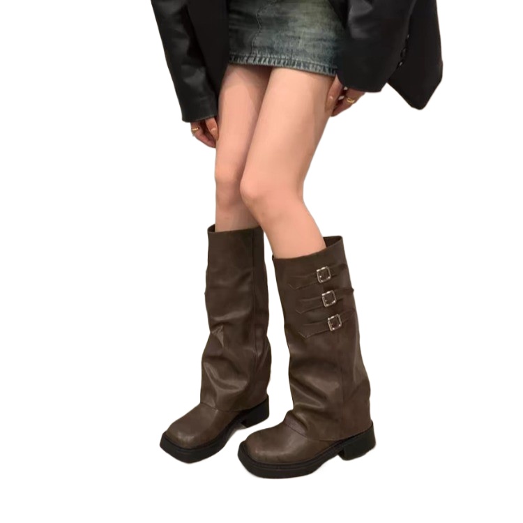 2025 Retro Stijl Knie Hoge Laa - Belt Buckle Blank recensie en prijs
