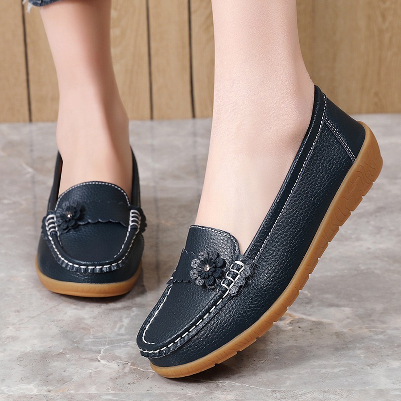 Dames Mocassins Effen Kleur Le - Leatherwork Flowers recensie en prijs