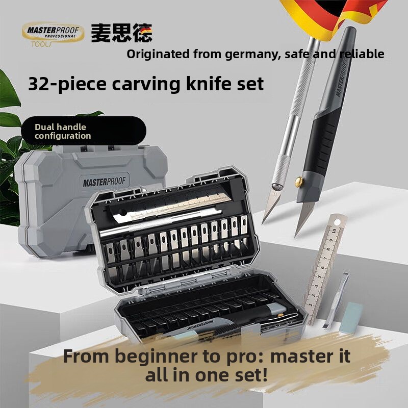 23/32-delige Exacto messenset, - Leatherwork Hobby recensie en prijs