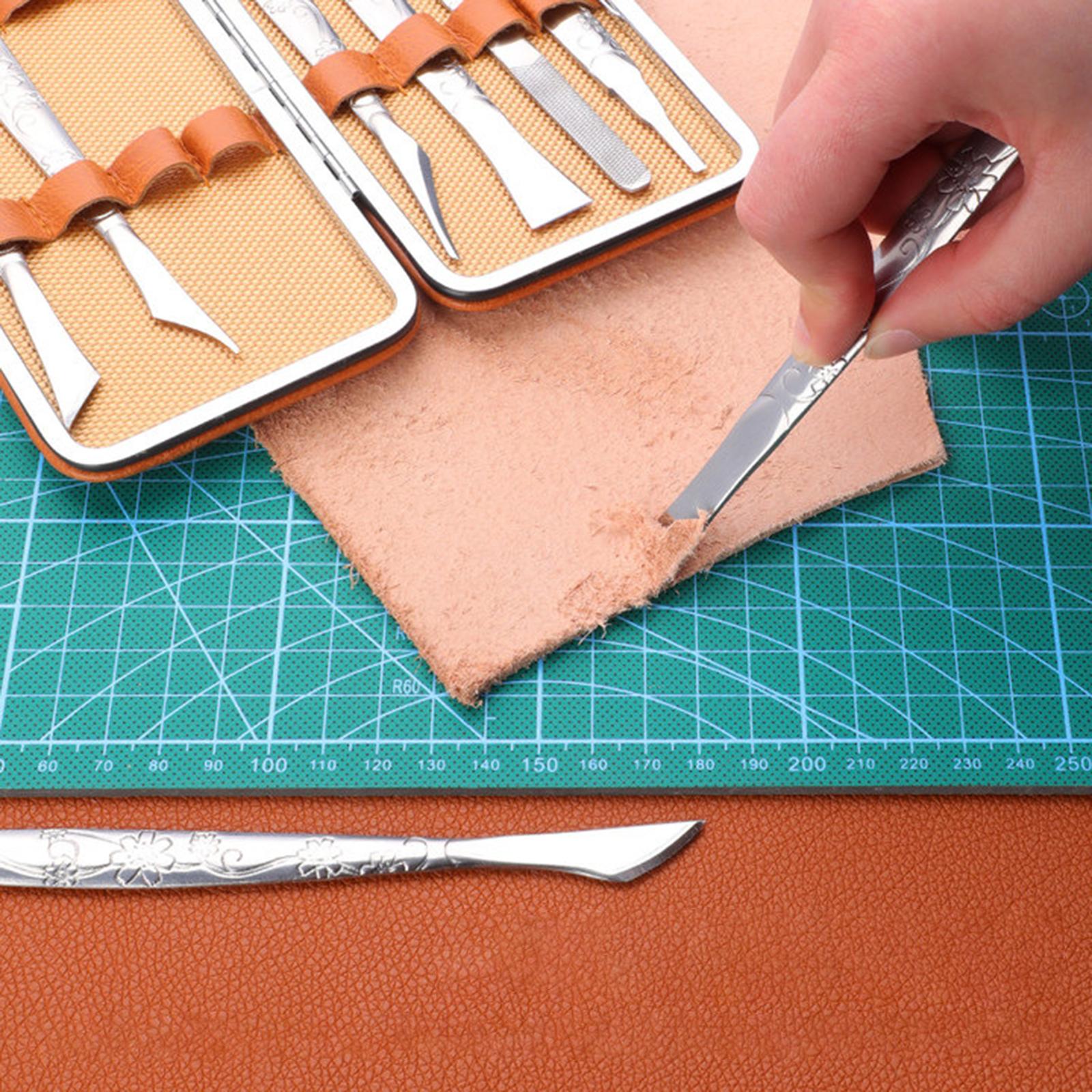 8x lederen snijmessen met anti - Leatherwork Art recensie en prijs