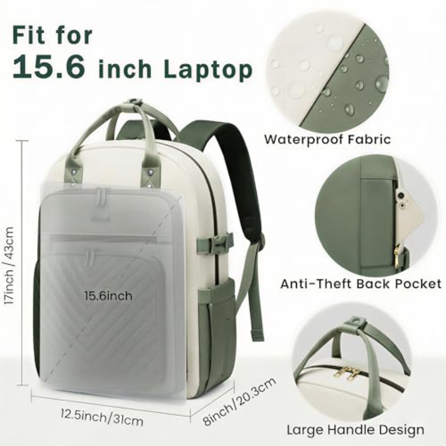 Laptoprugzak voor dames, water - Leather Work Womens Backpack recensie en prijs
